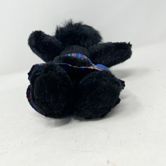 McToogal Black Scottie dog by Plaintalk Plush with Plaid Kilt & Hat I'm Yours 8" - Picture 5 of 7